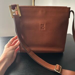 Vintage Fendi Leather Crossbody Bag